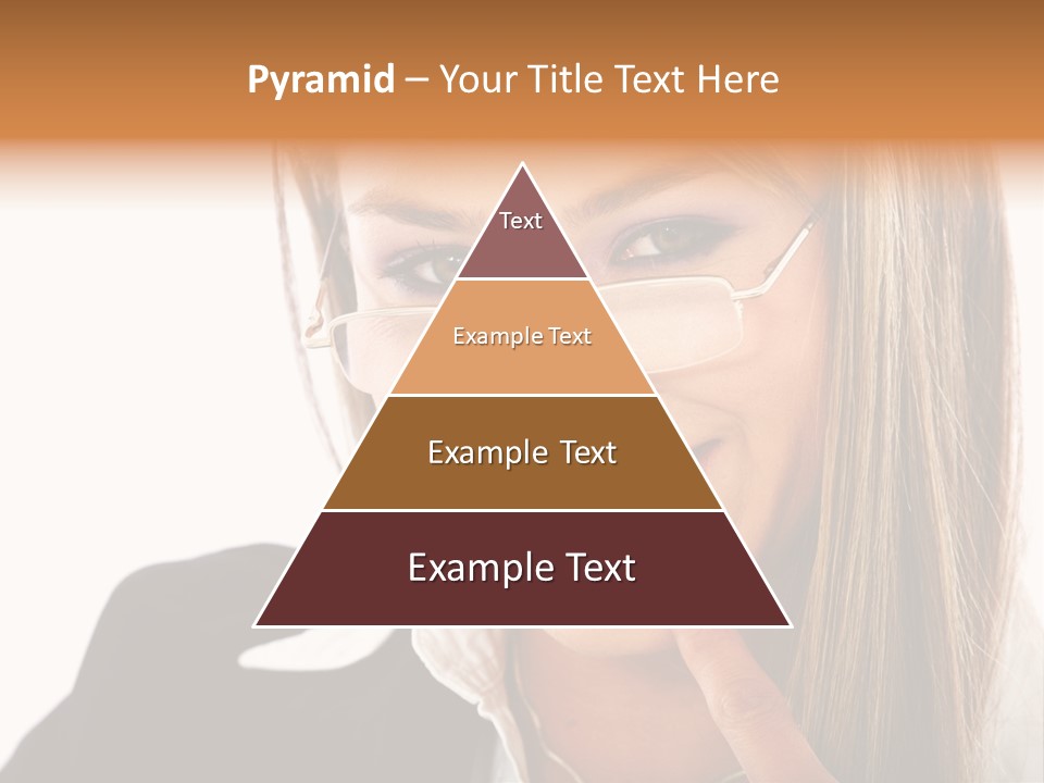 A Woman With Glasses Is Smiling For The Camera PowerPoint Template