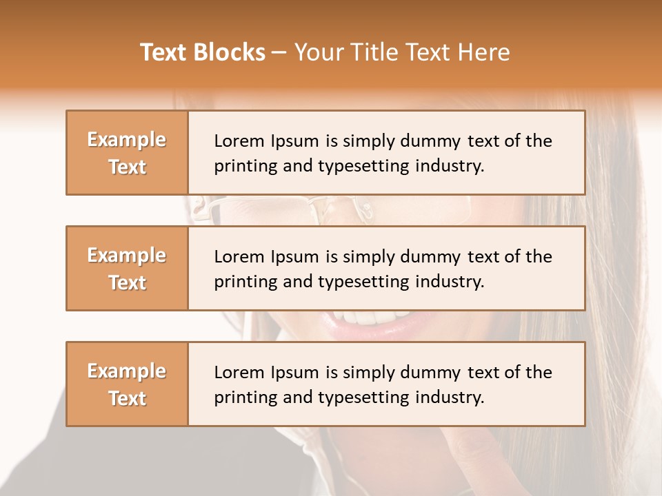 A Woman With Glasses Is Smiling For The Camera PowerPoint Template