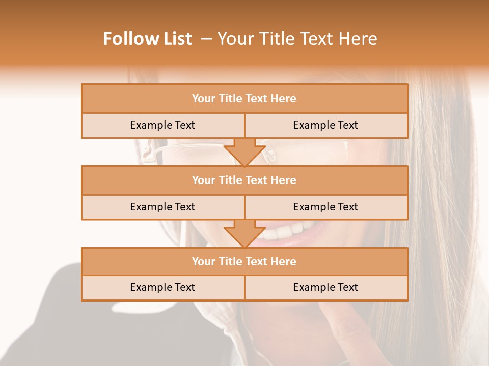 A Woman With Glasses Is Smiling For The Camera PowerPoint Template