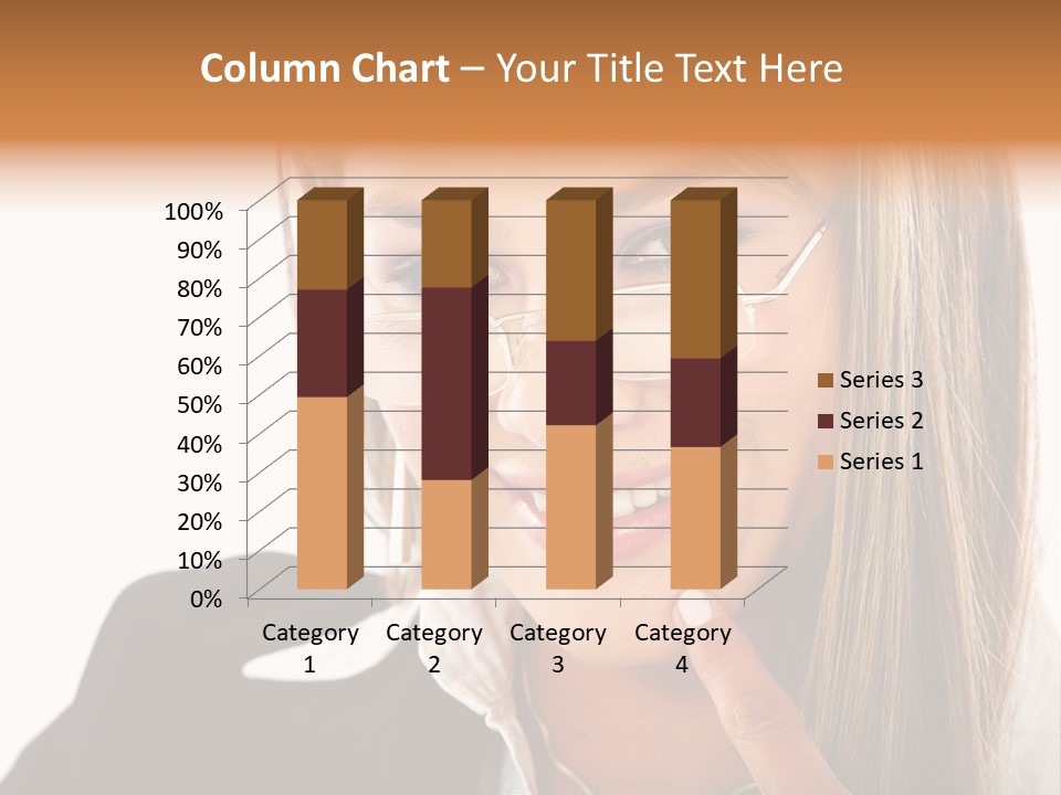 A Woman With Glasses Is Smiling For The Camera PowerPoint Template