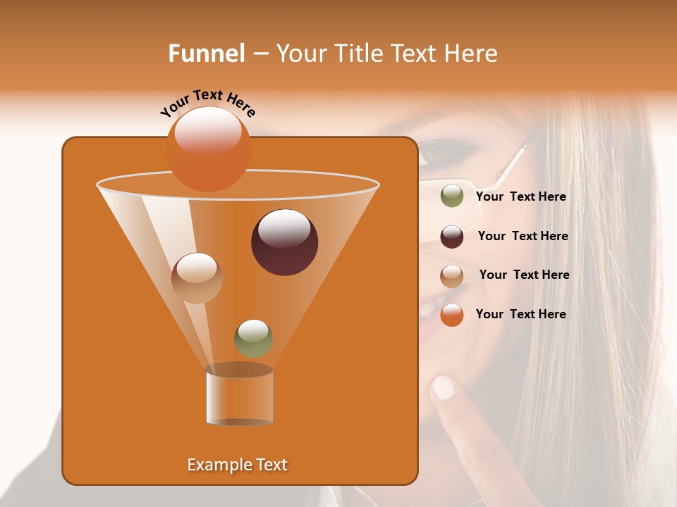 A Woman With Glasses Is Smiling For The Camera PowerPoint Template