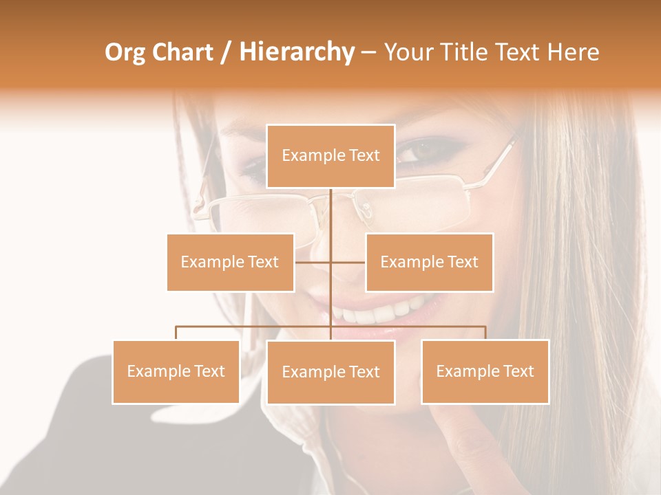 A Woman With Glasses Is Smiling For The Camera PowerPoint Template