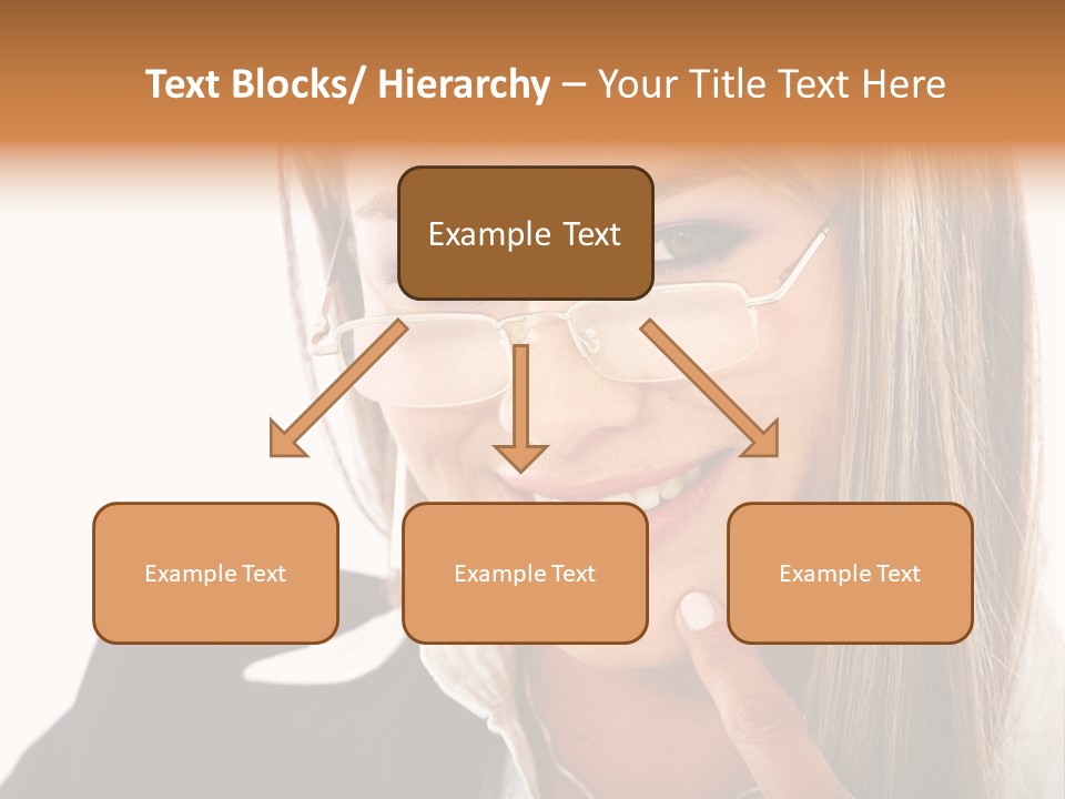 A Woman With Glasses Is Smiling For The Camera PowerPoint Template