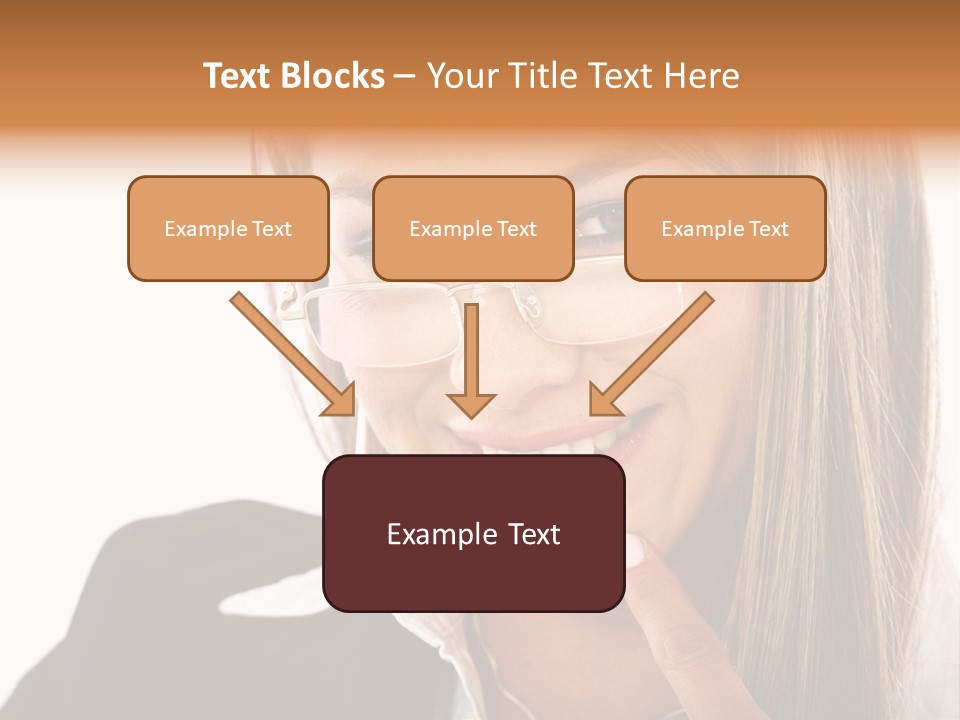 A Woman With Glasses Is Smiling For The Camera PowerPoint Template