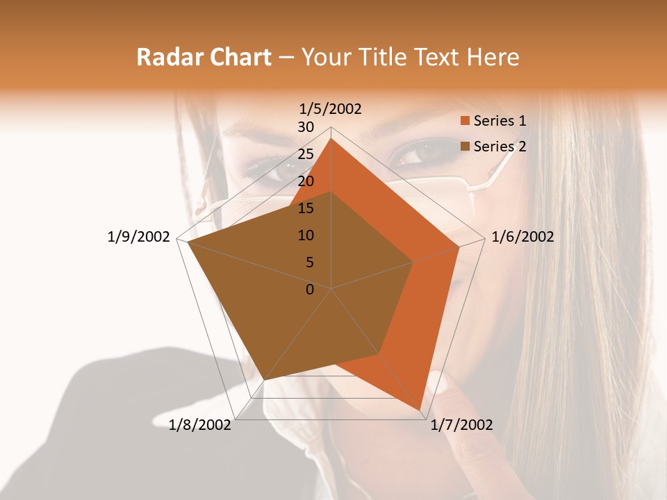 A Woman With Glasses Is Smiling For The Camera PowerPoint Template