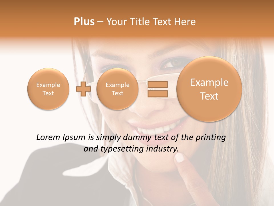 A Woman With Glasses Is Smiling For The Camera PowerPoint Template