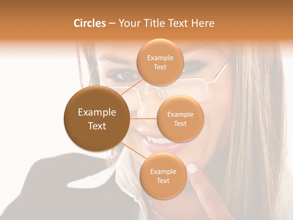 A Woman With Glasses Is Smiling For The Camera PowerPoint Template