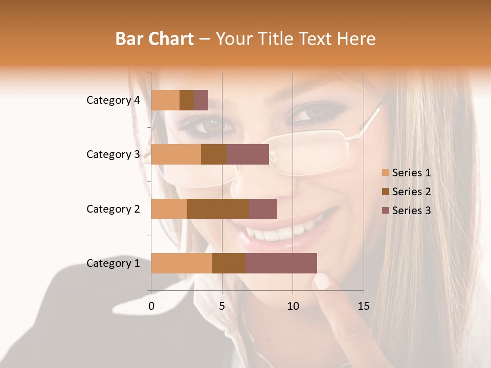 A Woman With Glasses Is Smiling For The Camera PowerPoint Template