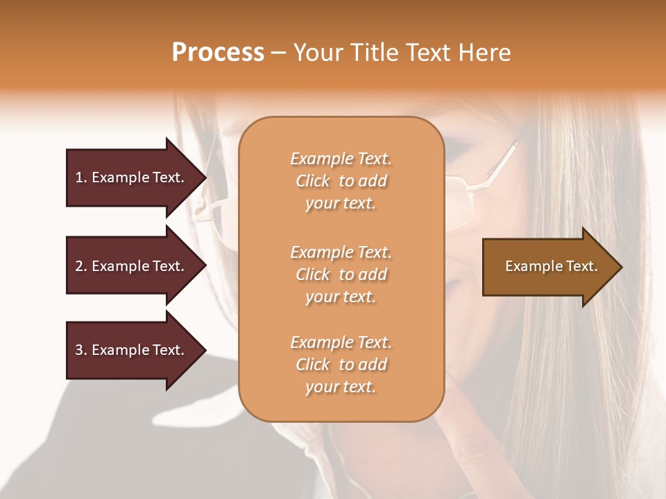 A Woman With Glasses Is Smiling For The Camera PowerPoint Template