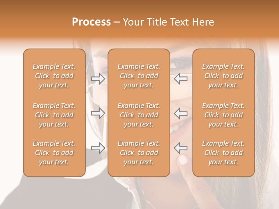 A Woman With Glasses Is Smiling For The Camera PowerPoint Template