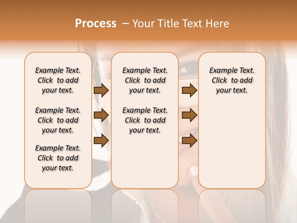 A Woman With Glasses Is Smiling For The Camera PowerPoint Template