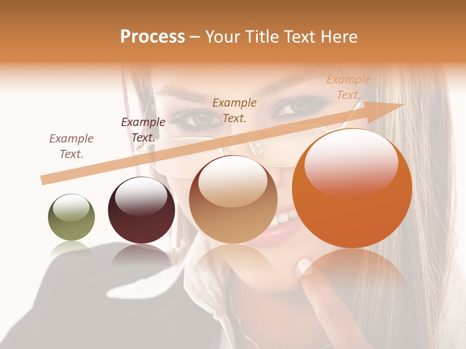 A Woman With Glasses Is Smiling For The Camera PowerPoint Template