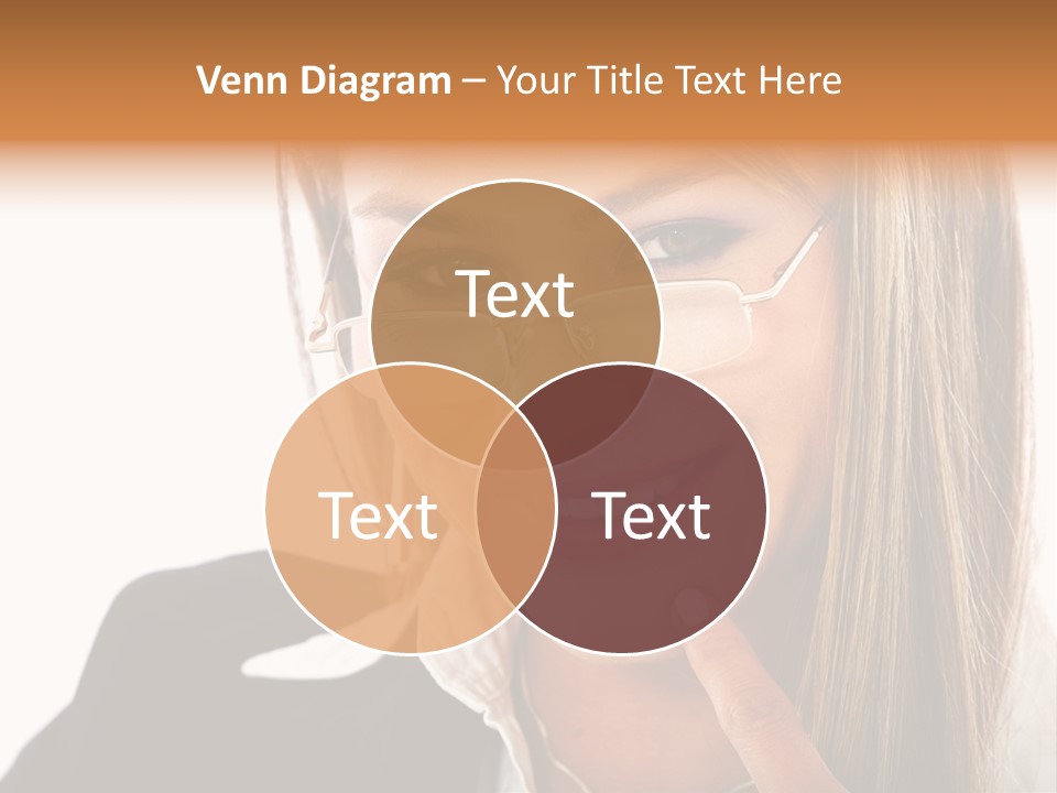A Woman With Glasses Is Smiling For The Camera PowerPoint Template