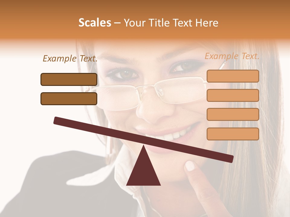 A Woman With Glasses Is Smiling For The Camera PowerPoint Template