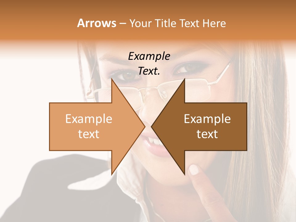 A Woman With Glasses Is Smiling For The Camera PowerPoint Template