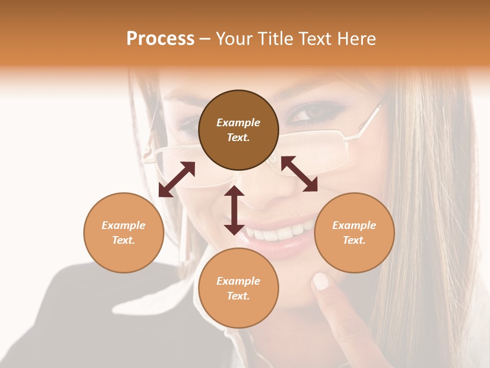 A Woman With Glasses Is Smiling For The Camera PowerPoint Template