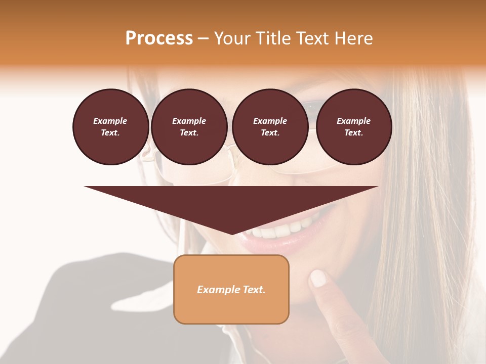 A Woman With Glasses Is Smiling For The Camera PowerPoint Template