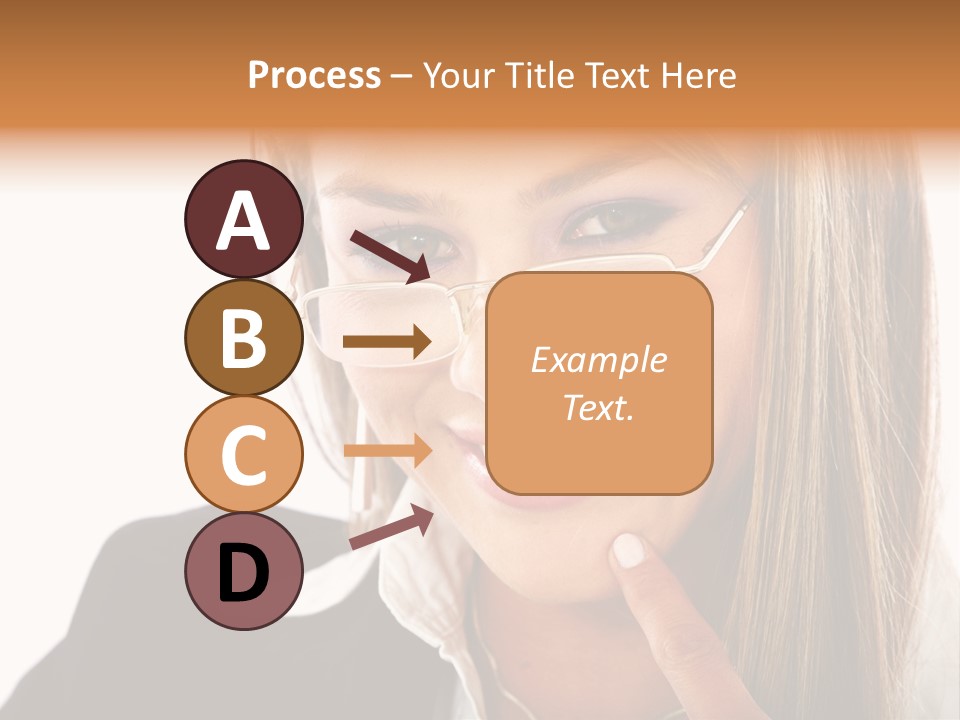 A Woman With Glasses Is Smiling For The Camera PowerPoint Template