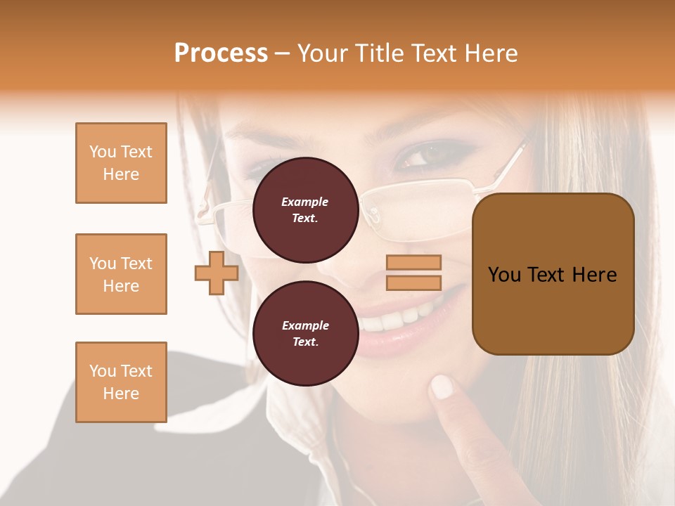 A Woman With Glasses Is Smiling For The Camera PowerPoint Template