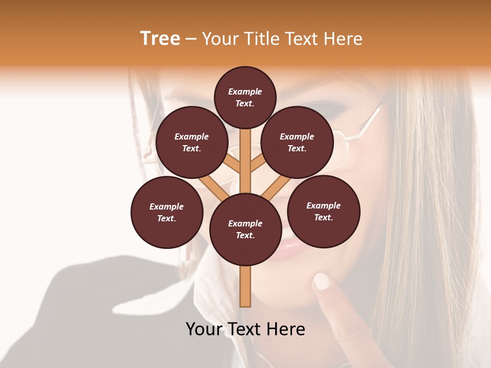 A Woman With Glasses Is Smiling For The Camera PowerPoint Template