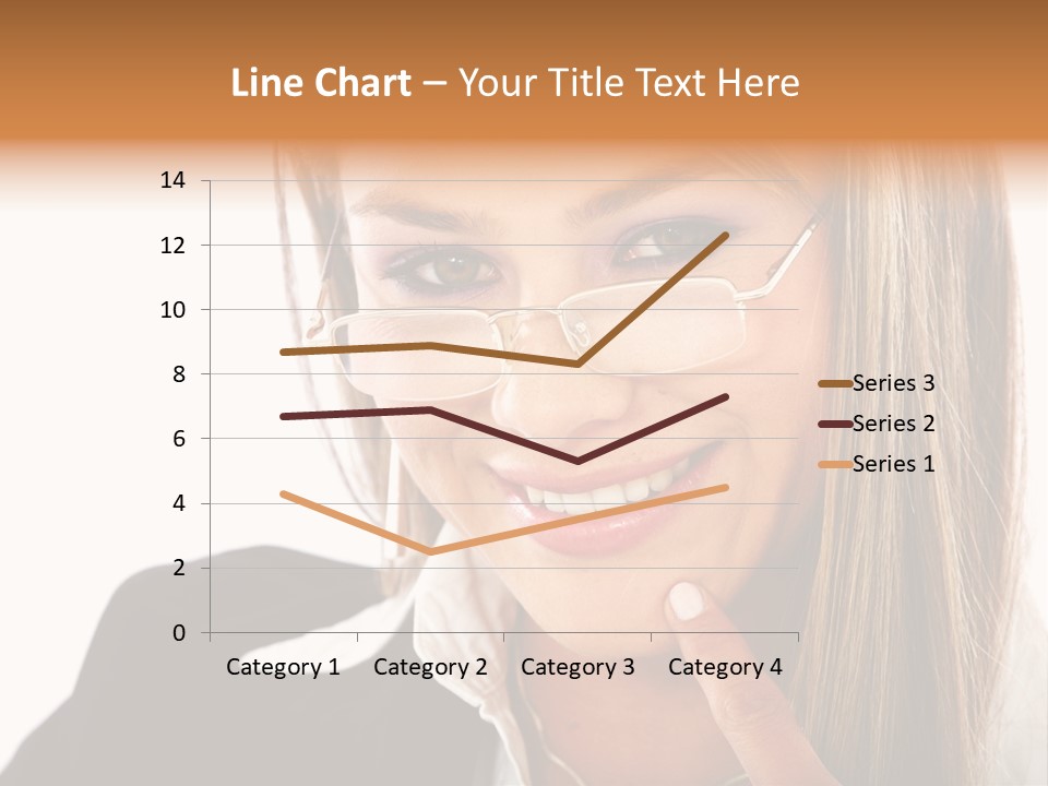A Woman With Glasses Is Smiling For The Camera PowerPoint Template