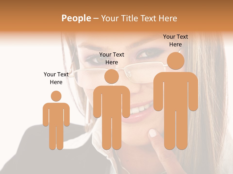 A Woman With Glasses Is Smiling For The Camera PowerPoint Template