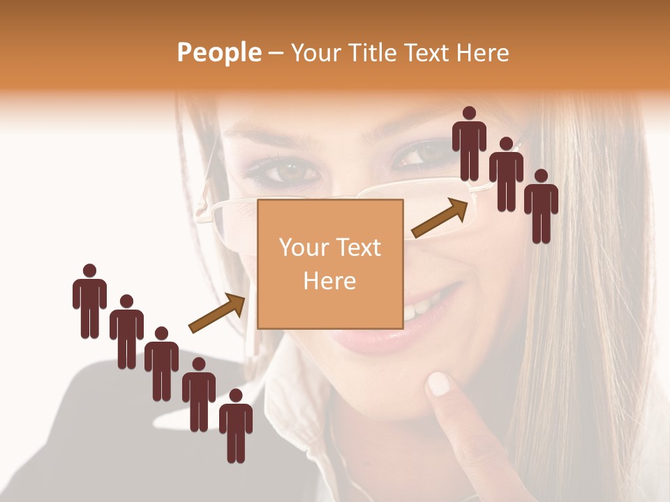 A Woman With Glasses Is Smiling For The Camera PowerPoint Template
