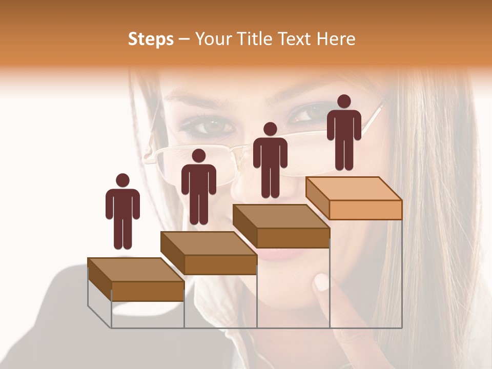 A Woman With Glasses Is Smiling For The Camera PowerPoint Template