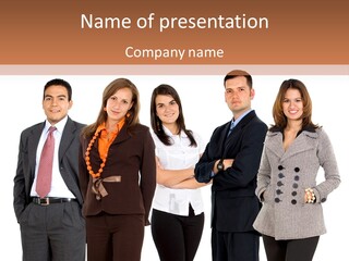 A Group Of People Standing Next To Each Other PowerPoint Template