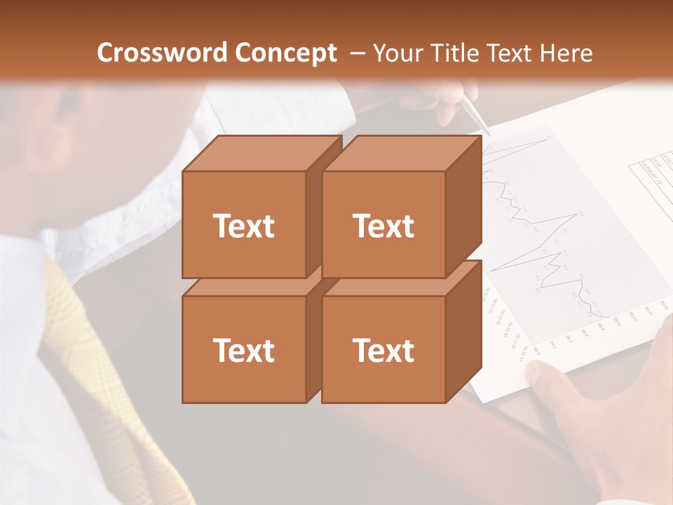 A Man Sitting At A Desk Writing On A Piece Of Paper PowerPoint Template