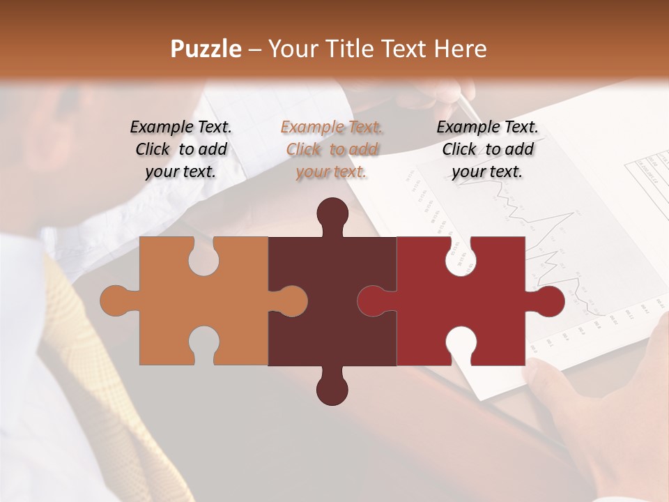 A Man Sitting At A Desk Writing On A Piece Of Paper PowerPoint Template