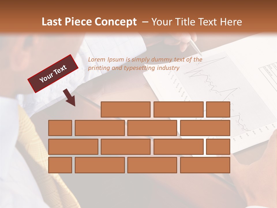 A Man Sitting At A Desk Writing On A Piece Of Paper PowerPoint Template