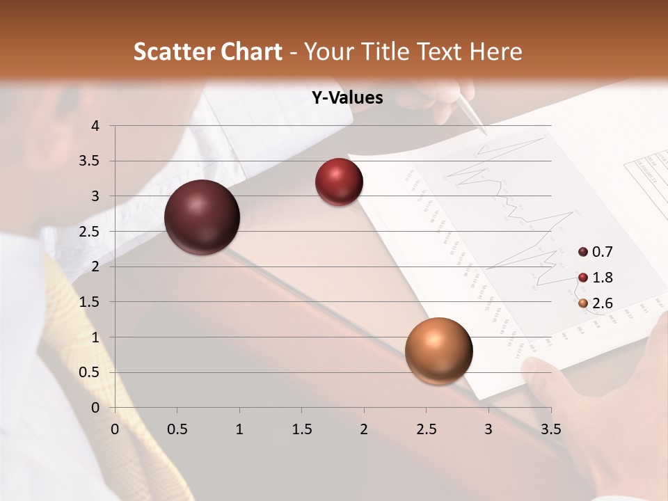A Man Sitting At A Desk Writing On A Piece Of Paper PowerPoint Template