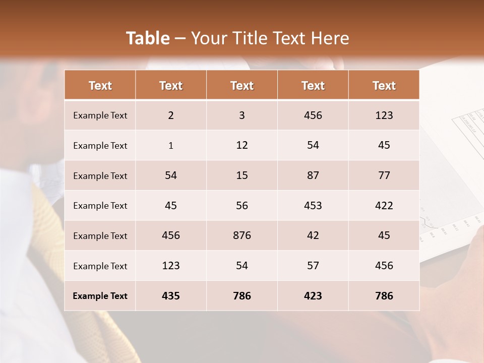 A Man Sitting At A Desk Writing On A Piece Of Paper PowerPoint Template