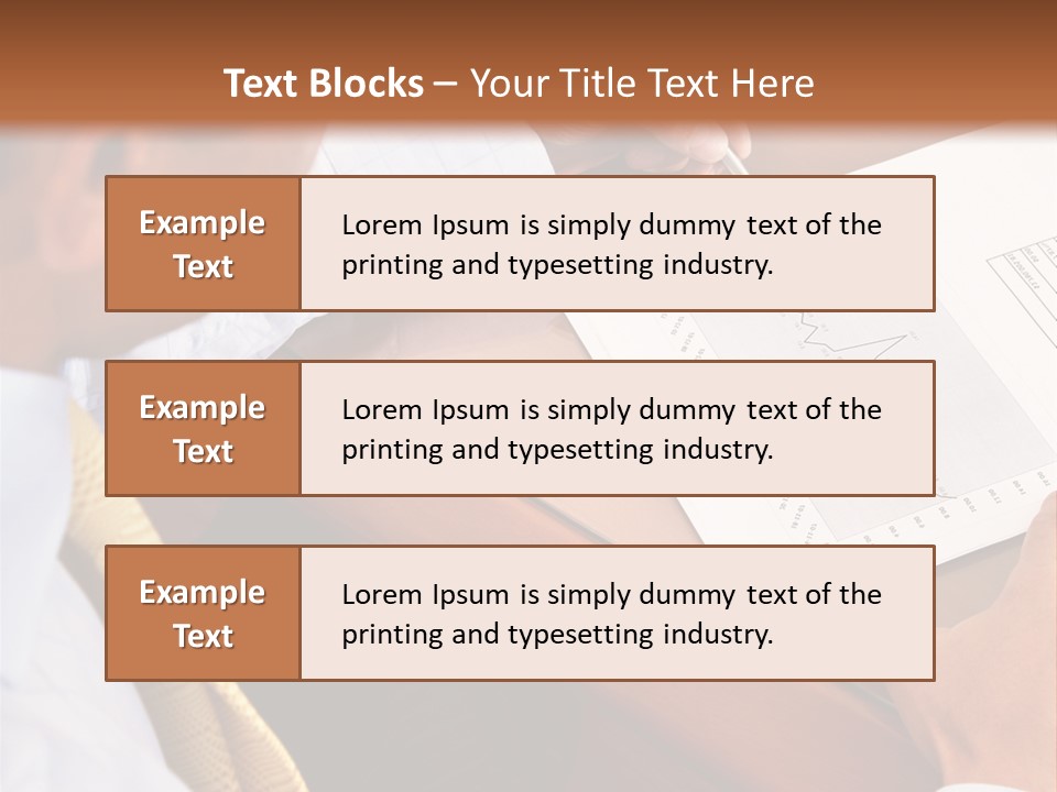 A Man Sitting At A Desk Writing On A Piece Of Paper PowerPoint Template