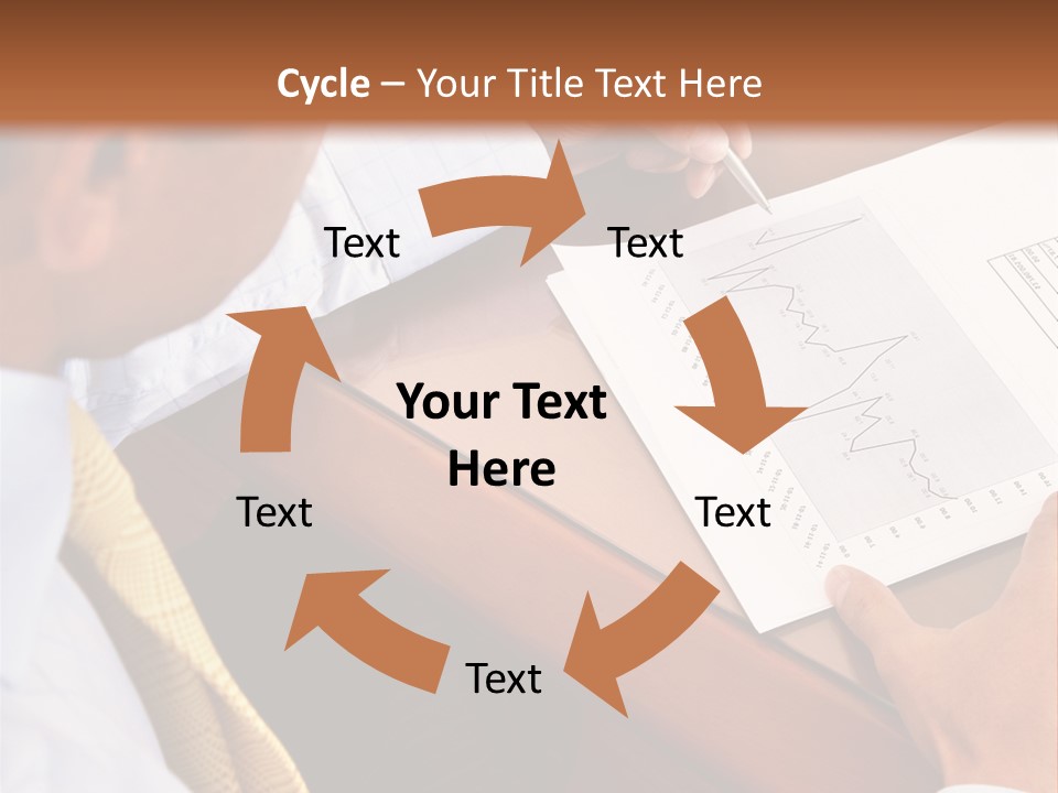 A Man Sitting At A Desk Writing On A Piece Of Paper PowerPoint Template