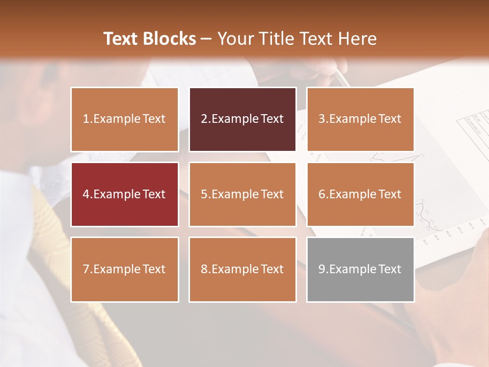 A Man Sitting At A Desk Writing On A Piece Of Paper PowerPoint Template