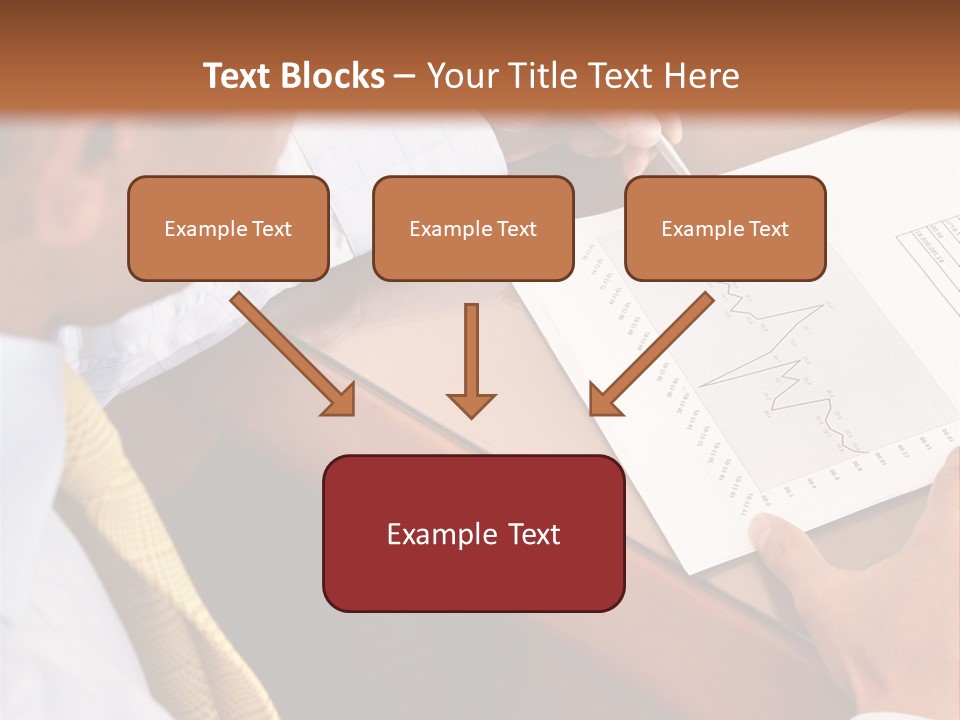 A Man Sitting At A Desk Writing On A Piece Of Paper PowerPoint Template