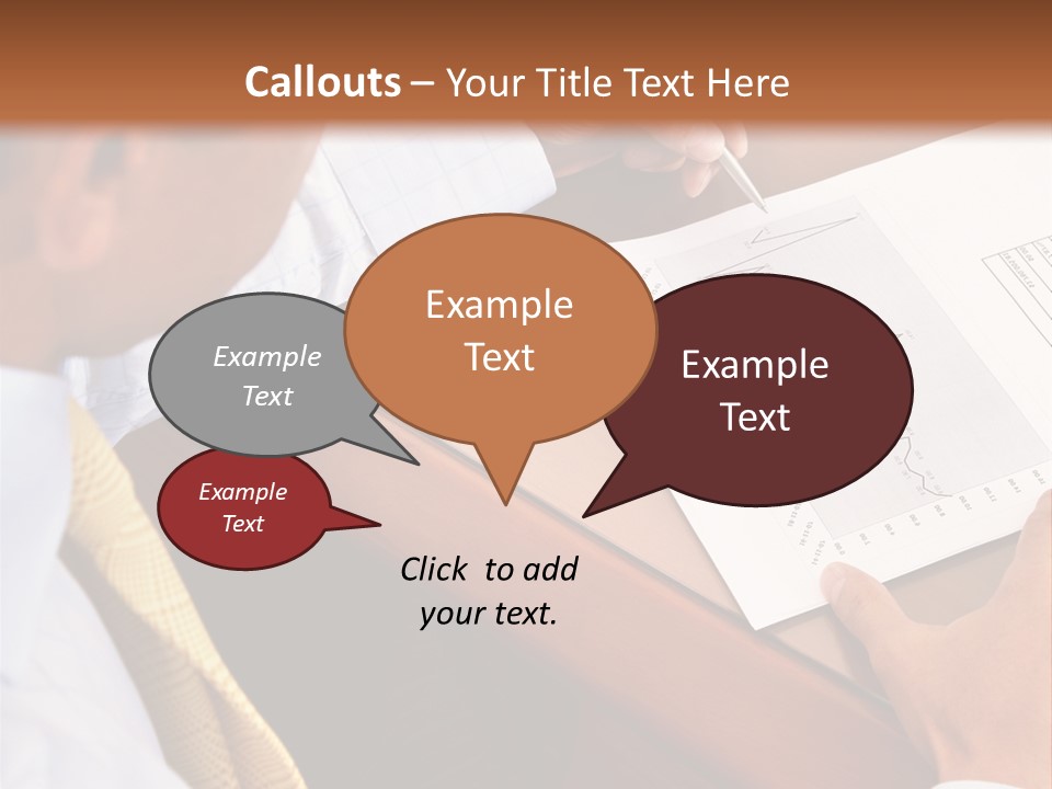 A Man Sitting At A Desk Writing On A Piece Of Paper PowerPoint Template