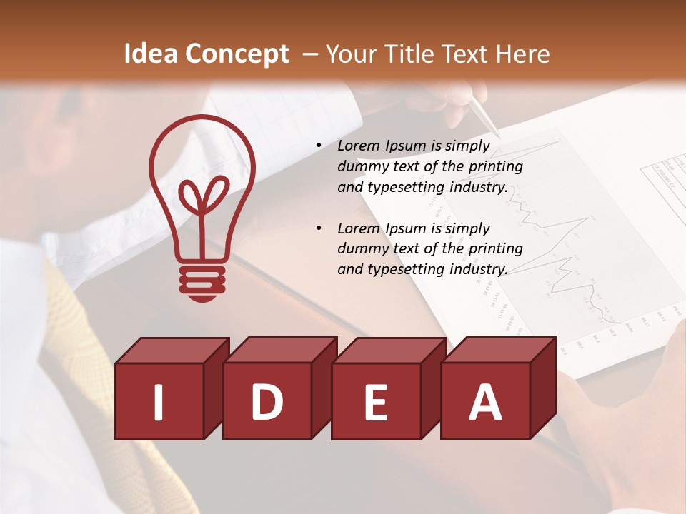 A Man Sitting At A Desk Writing On A Piece Of Paper PowerPoint Template