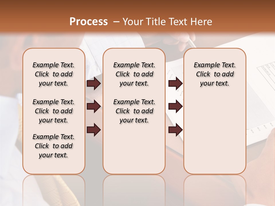 A Man Sitting At A Desk Writing On A Piece Of Paper PowerPoint Template