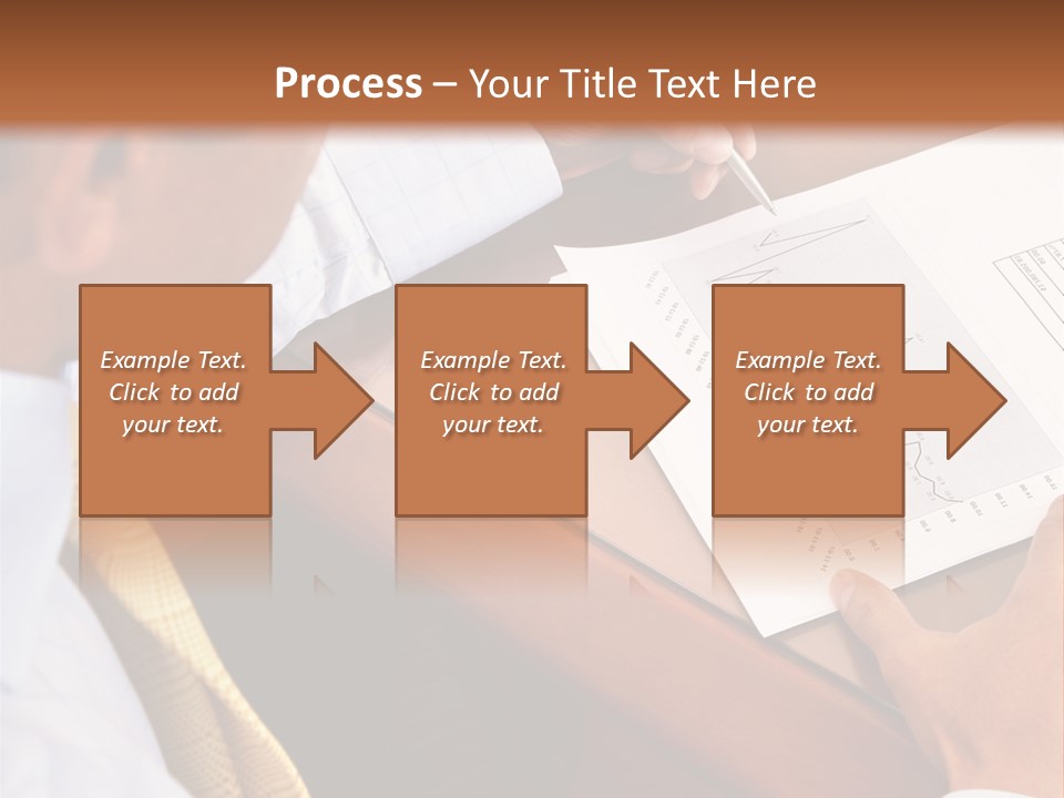 A Man Sitting At A Desk Writing On A Piece Of Paper PowerPoint Template
