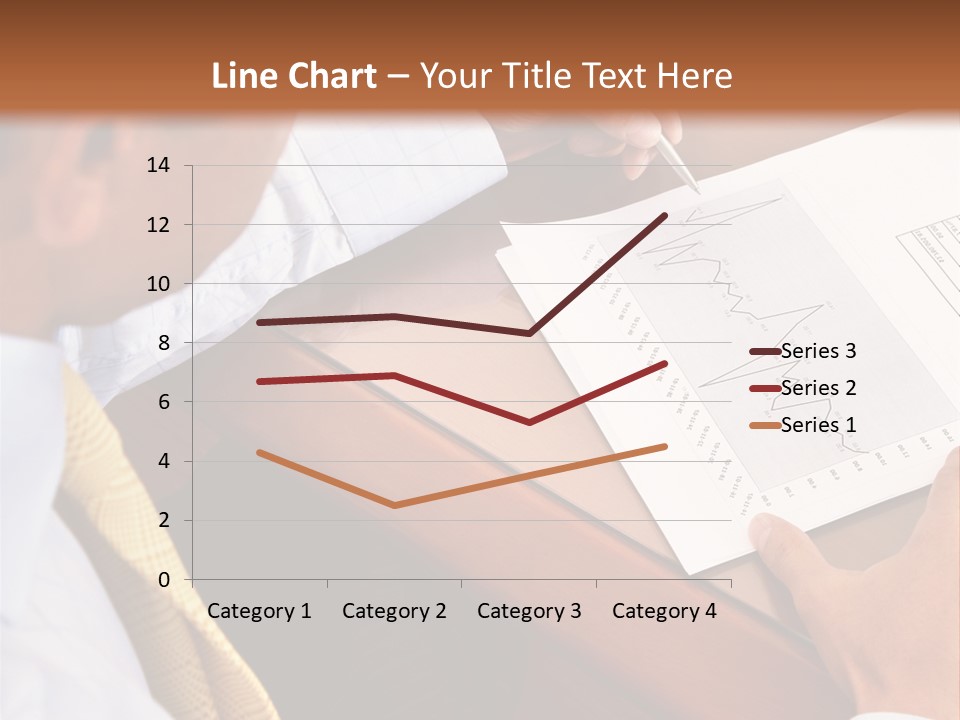 A Man Sitting At A Desk Writing On A Piece Of Paper PowerPoint Template