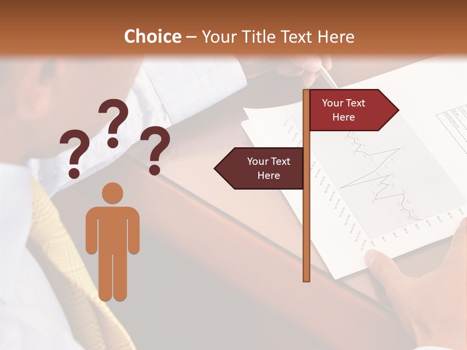 A Man Sitting At A Desk Writing On A Piece Of Paper PowerPoint Template