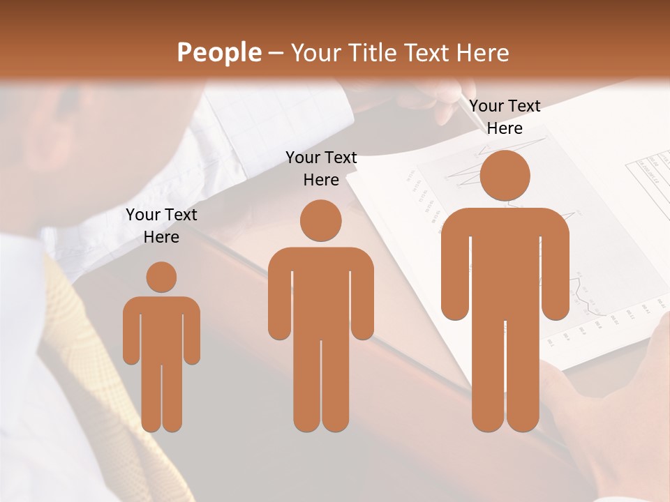 A Man Sitting At A Desk Writing On A Piece Of Paper PowerPoint Template