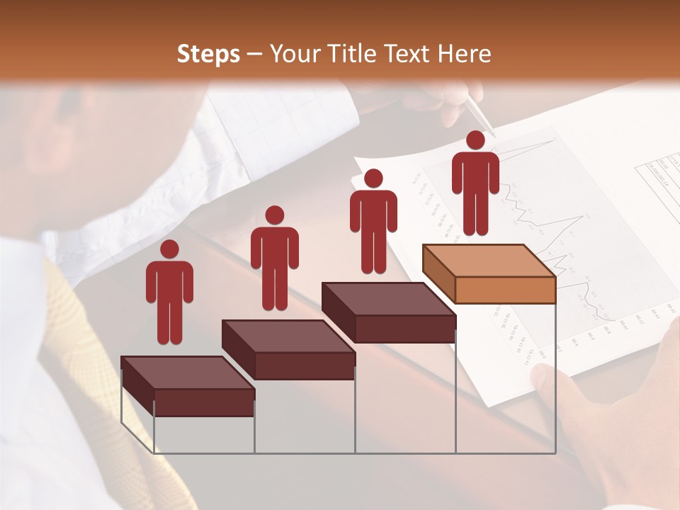 A Man Sitting At A Desk Writing On A Piece Of Paper PowerPoint Template