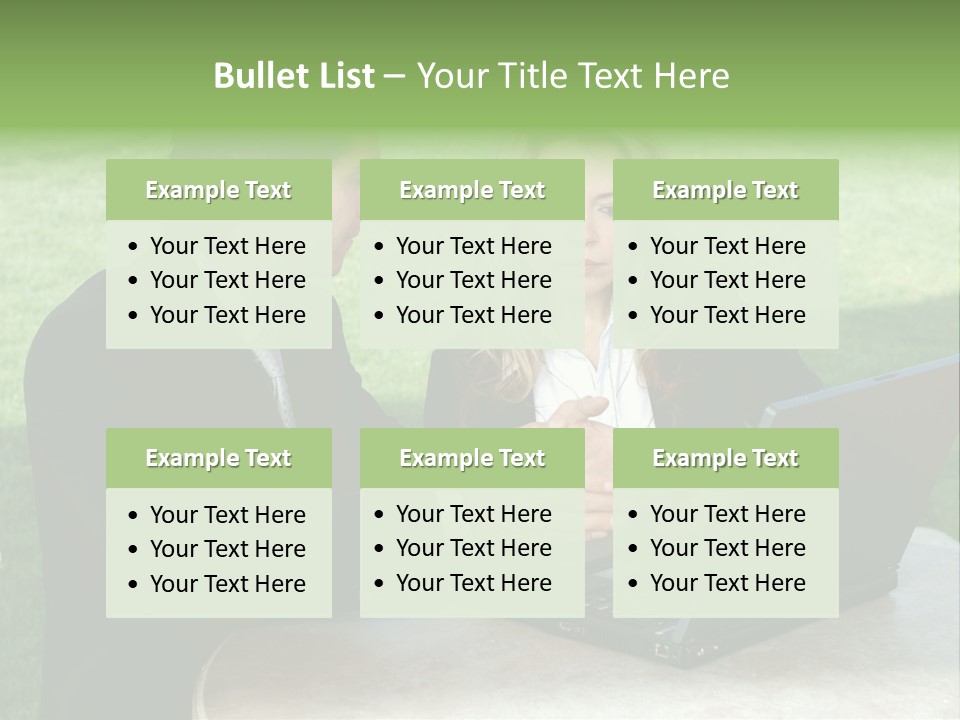 A Man And Woman Looking At A Laptop Screen PowerPoint Template