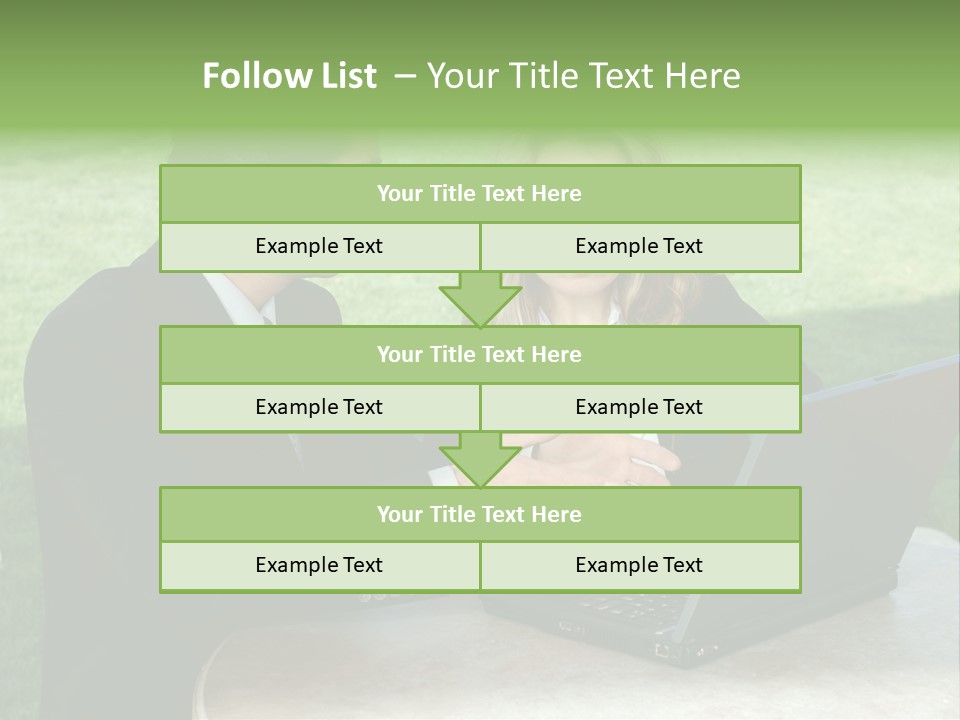 A Man And Woman Looking At A Laptop Screen PowerPoint Template