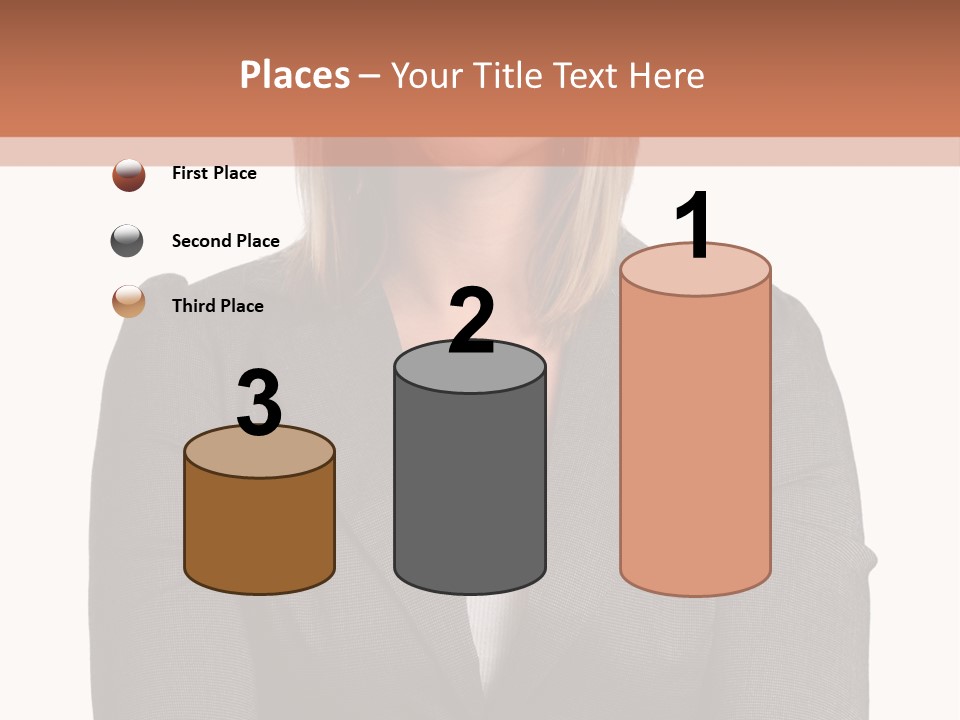 A Woman Is Standing With Her Arms Crossed PowerPoint Template