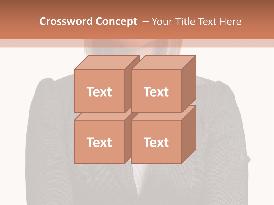 A Woman Is Standing With Her Arms Crossed PowerPoint Template